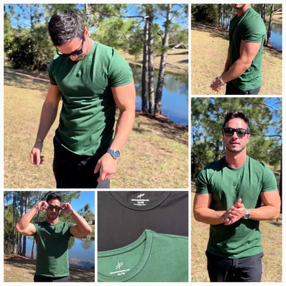 Meadow green men’s t-shirt made from Giza Egyptian cotton by Intersect