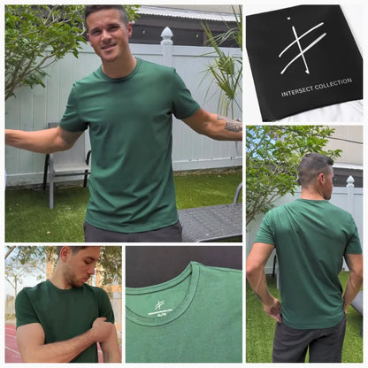 premium men’s t-shirt made from Egyptian cotton meadow green color