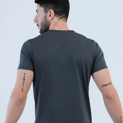 Pima cotton premium tee in carbon grey 