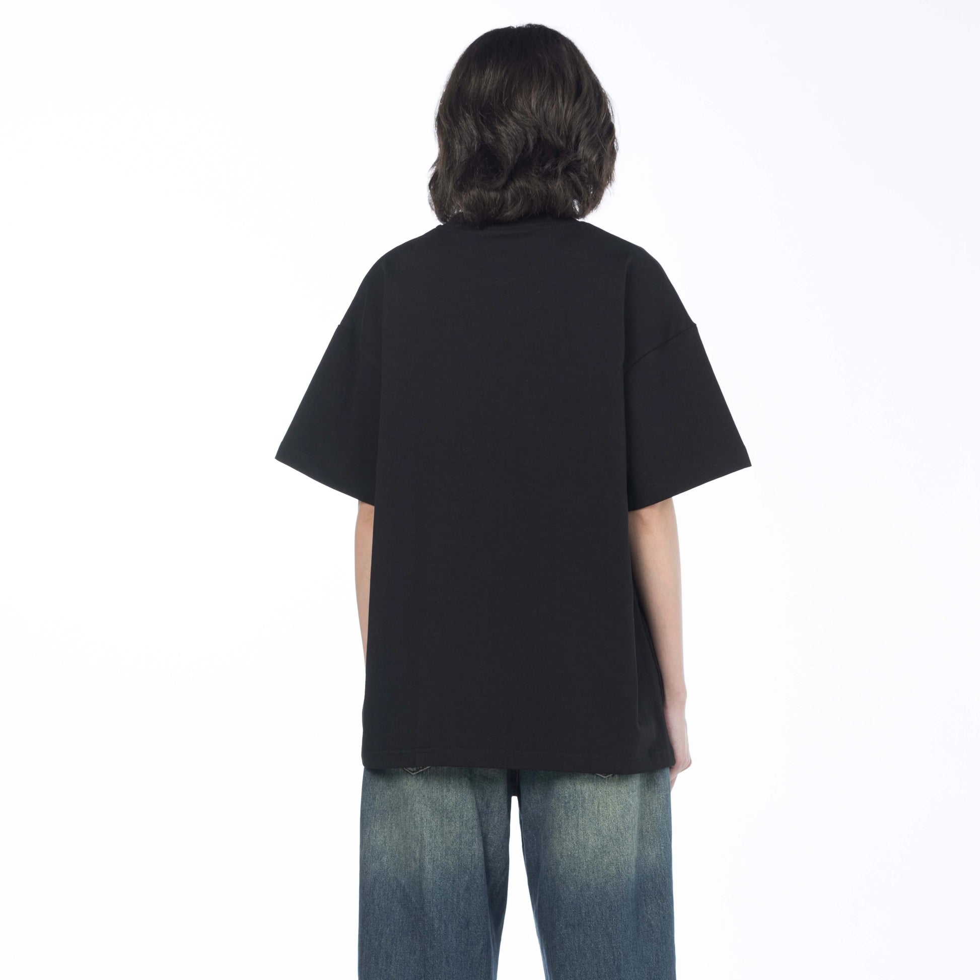 Black women drop shoulder heavy jersey made from premium Egyptian cotton by Intersect Collection