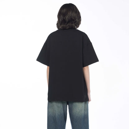 Black women drop shoulder heavy jersey made from premium Egyptian cotton by Intersect Collection