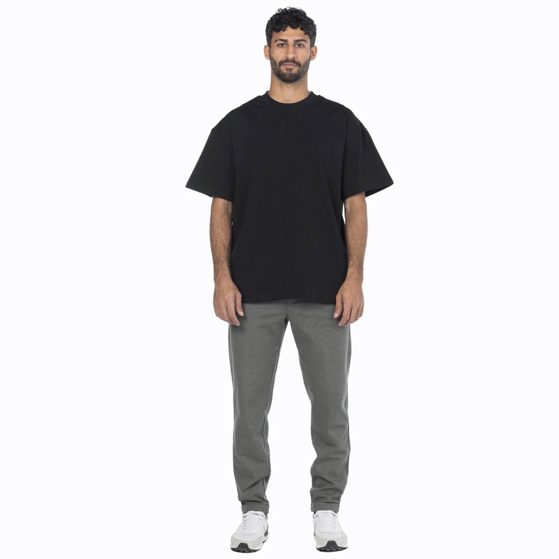 Black premium men oversized t-shirt made from Egyptian cotton by Intersect Collection