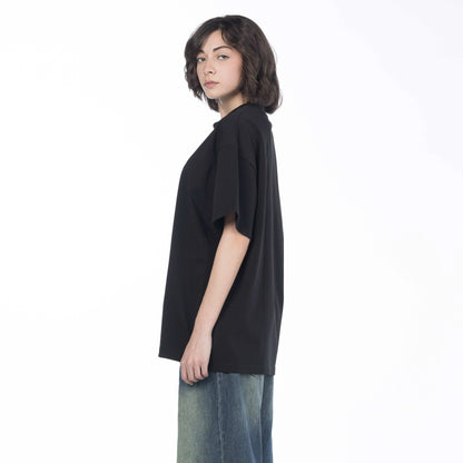 Black premium women oversized t-shirt made from Egyptian cotton by Intersect Collection